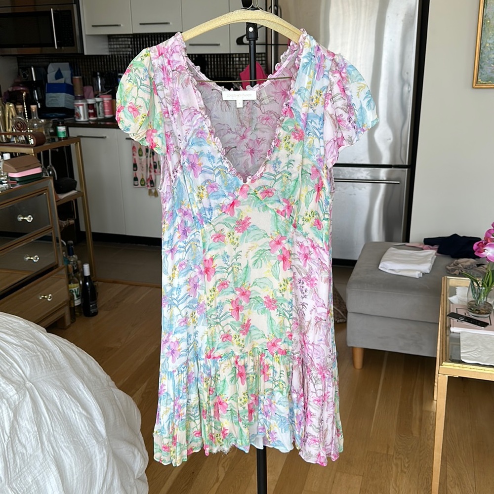 LoveShackFancy Flower Mini Dress